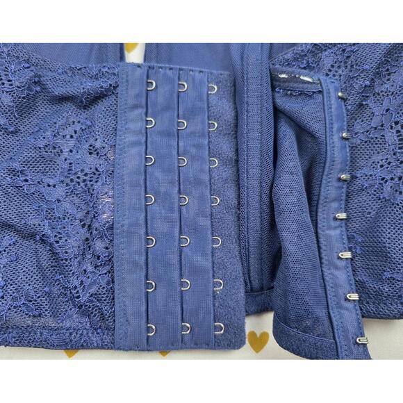 Victorias secret dream angels blue velvet bralette bra top small - Picture 3 of 5